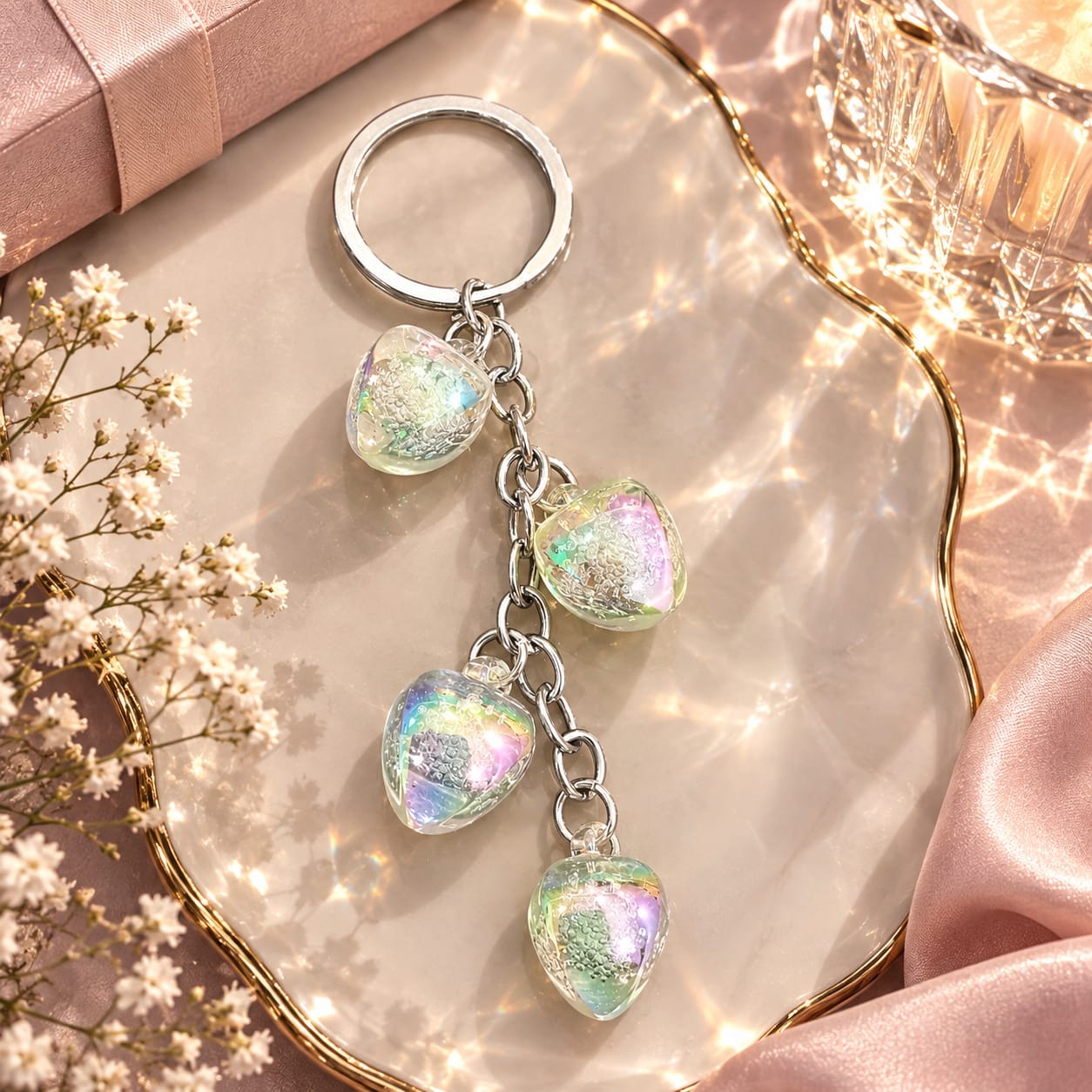 Crystal Heart Keychain