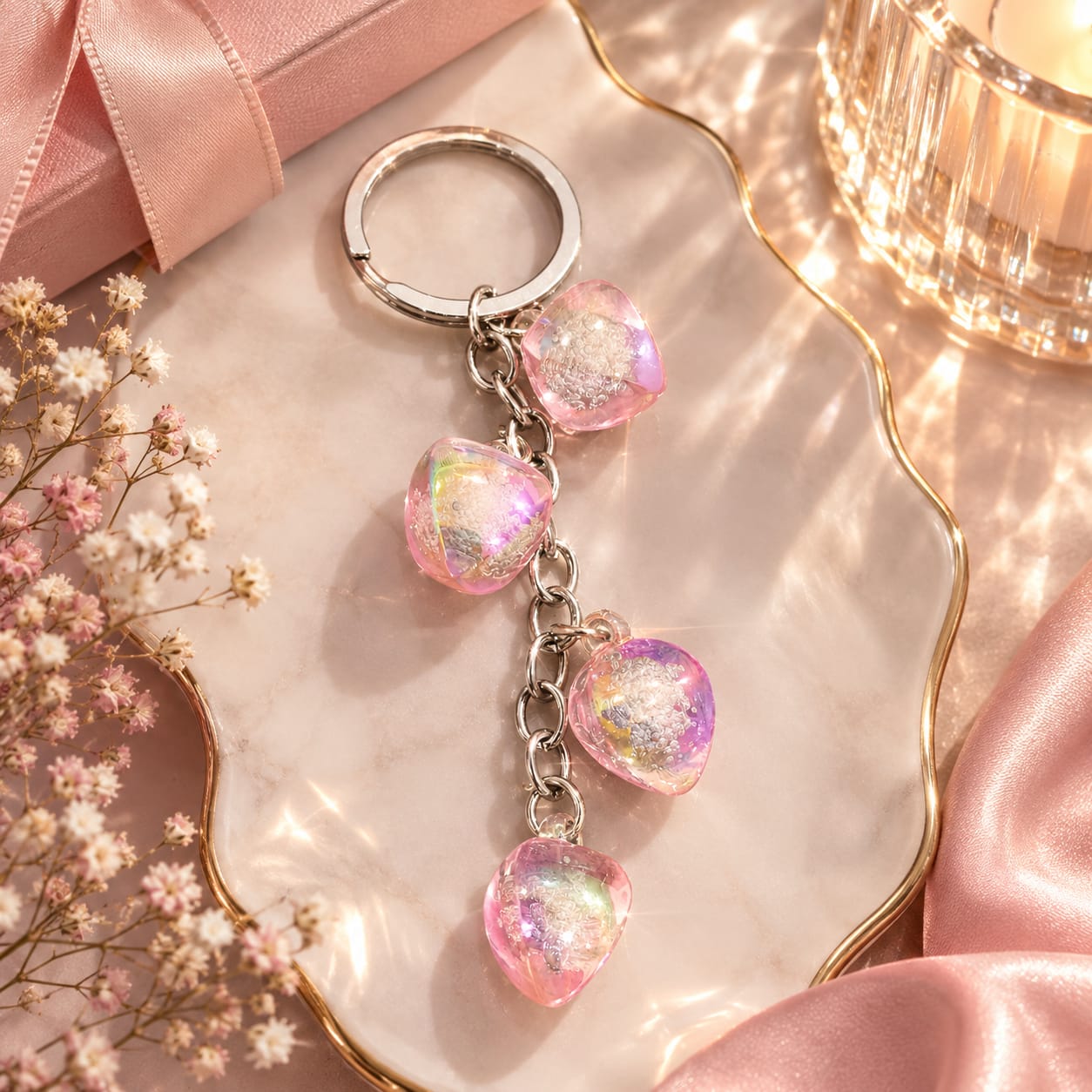 Crystal Heart Keychain