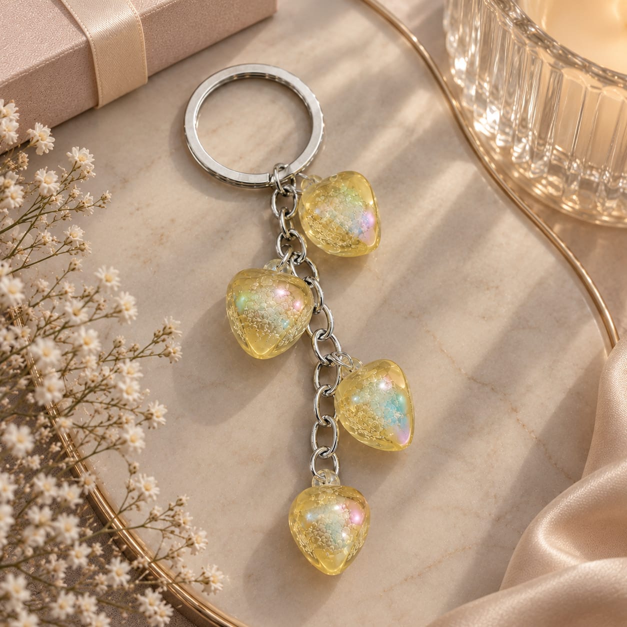 Crystal Heart Keychain