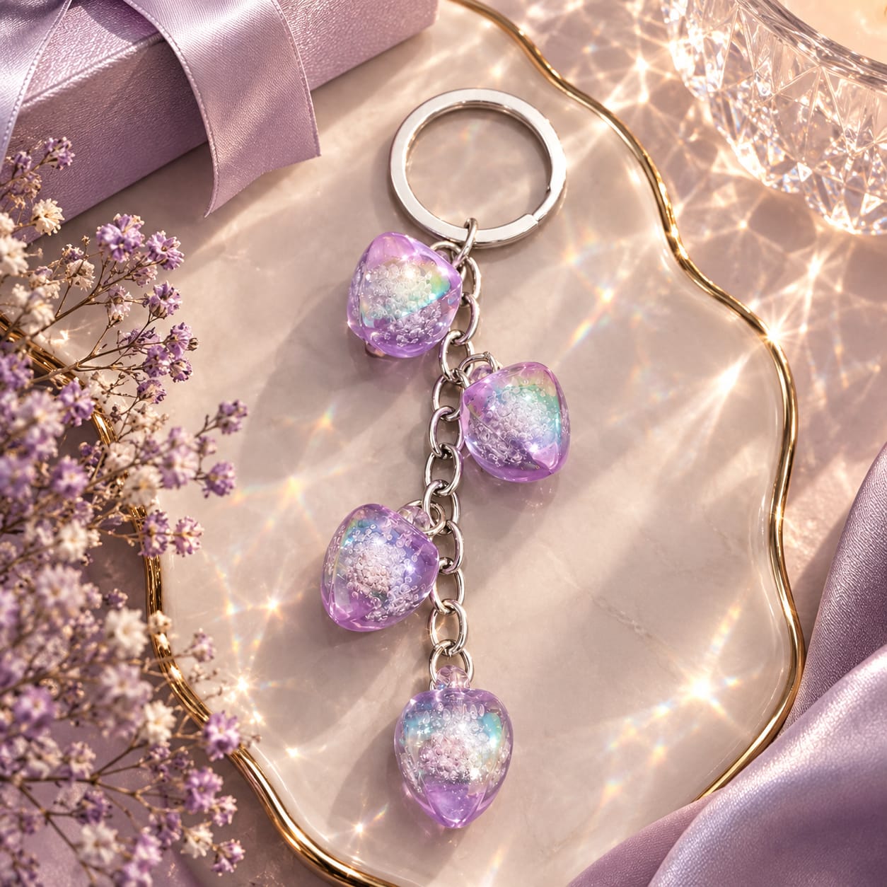 Crystal Heart Keychain