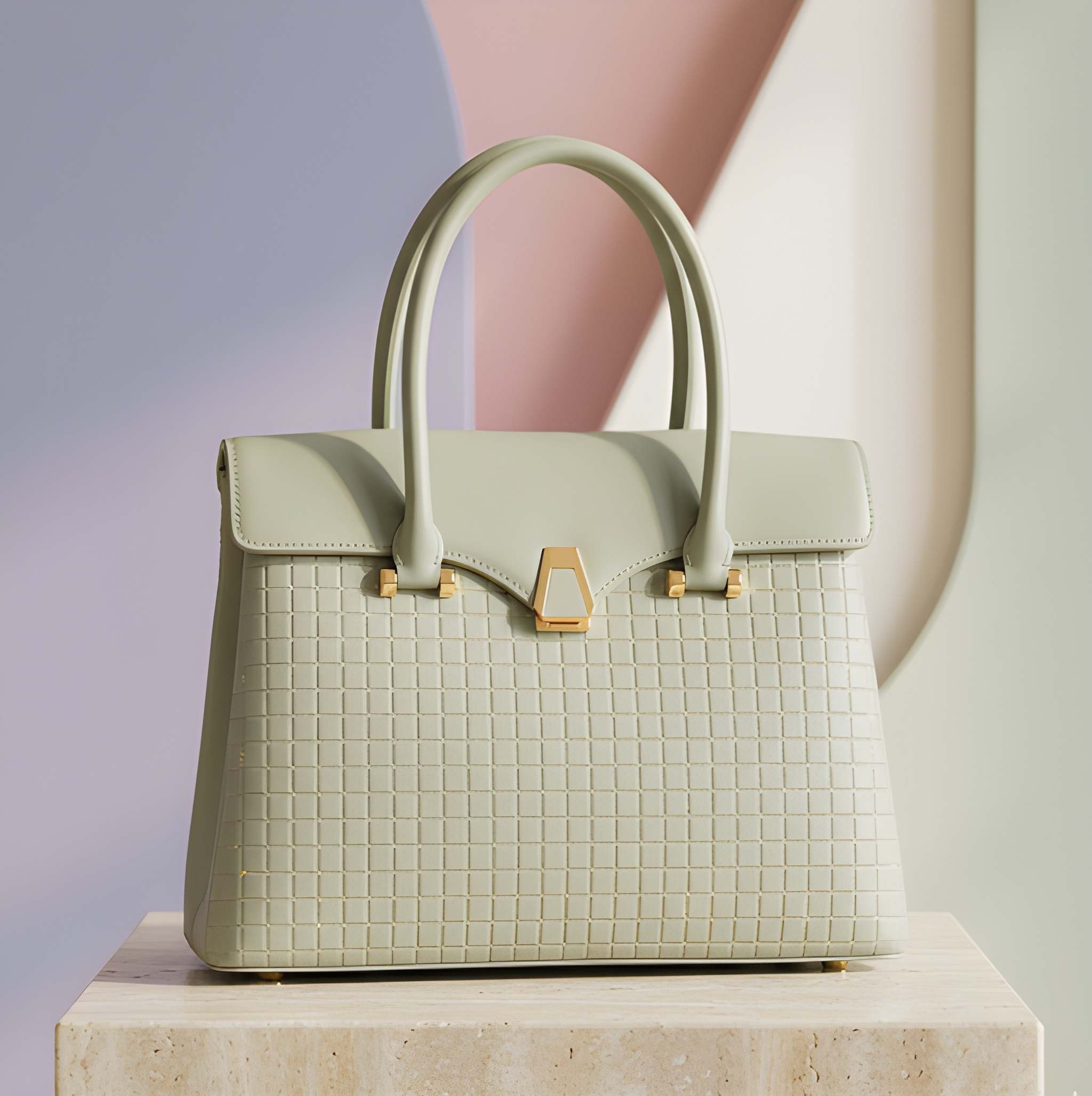 The Grid-Textured Bag