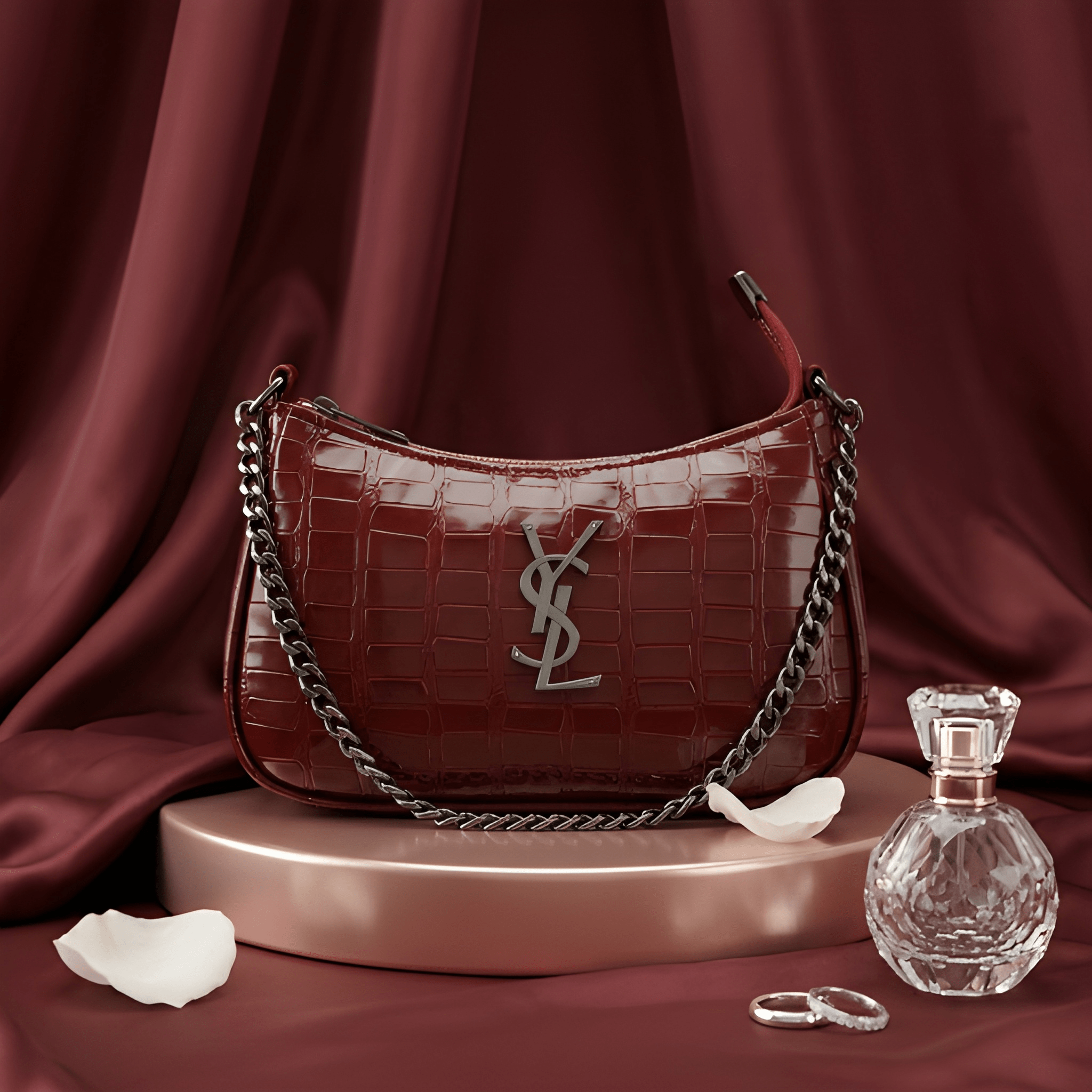The Croc-Embossed Shoulder Bag